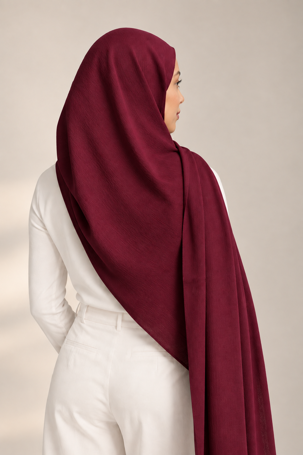 Cherry Velvet —Soft Crinkle Modal