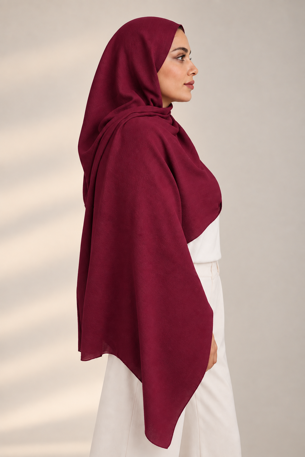 Cherry Velvet —Soft Crinkle Modal