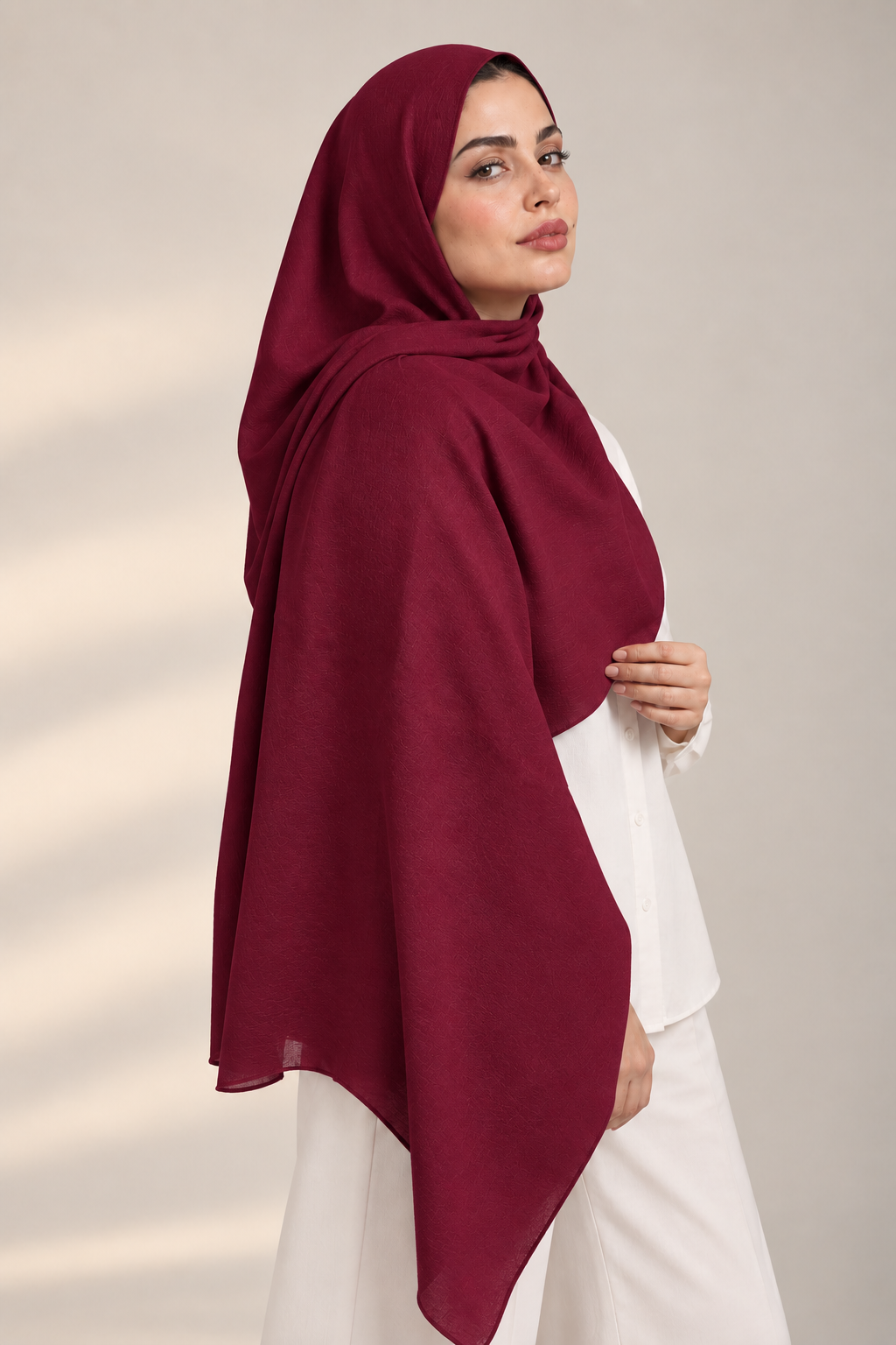 Cherry Velvet —Soft Crinkle Modal