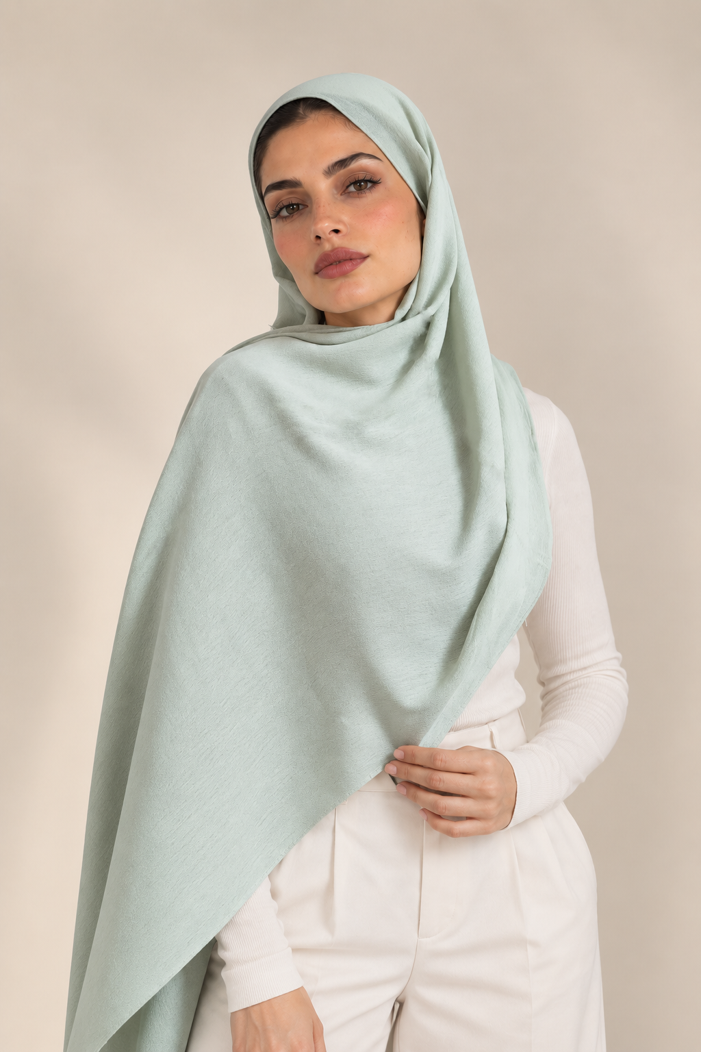 Pistachio Mist —  Soft Crinkle Modal