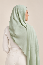Pistachio Mist —  Soft Crinkle Modal