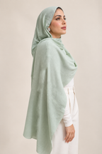 Pistachio Mist —  Soft Crinkle Modal